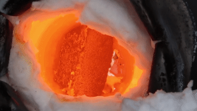 animate copper melting